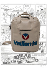 Michel Vaillant Vaillante ecru leather backpack